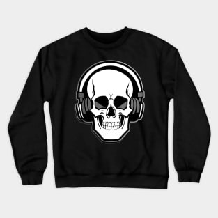 The Musical Skull with Headphones Crewneck Sweatshirt